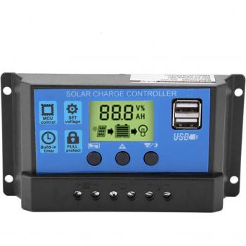 Contrôleur de Charge Solidaire 12 V/24 V, Double USB, LCD 30 A (YJSS‑30A) – Eosnow