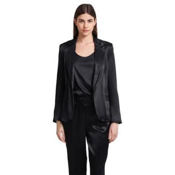 Schwarzer Satin Kurzblazer für Damen von bugatti