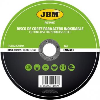 Disco T41 JBM 115x1mm para Acero Inoxidable