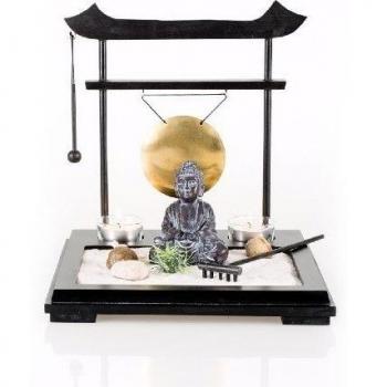 PAJOMA 44349 Zen-Buddha‑Garten mit Luan-Tou – 26 × 26 × 26 cm