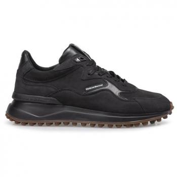 Floris van Bommel Herren Sneaker Schwarz Velour