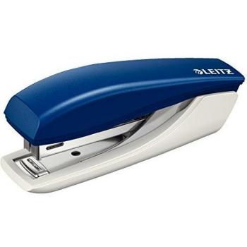 Leitz NeXXt Mini Blue Compact Desk Stapler in a Cardboard Box