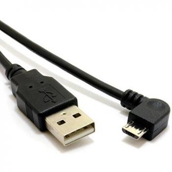 USB 2.0 Right Angled Micro B Data & Charging Cable 0.5m