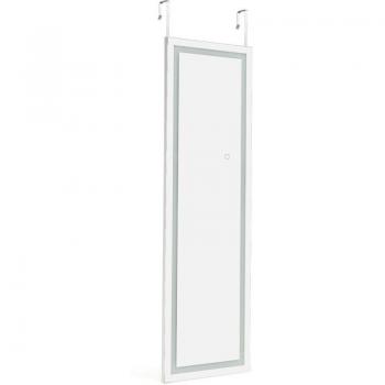 Riflessi Armoniosi: Specchio LED Full Body 120x37 cm, Cornice MDF, Colori RGB, Bianco