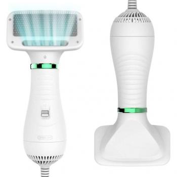 Outil Toilettage 2‑en‑1 : Sèche‑Cheveux et Brosse Silencieuse