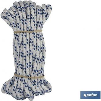 Cheveu Poly Tressé Bleu – 10 mm × 10 m