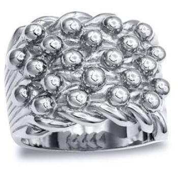 Silver 5‑Row King George III Guard Ring, 20 mm – ARN014