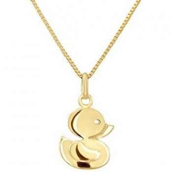 Pendentif canard Léa & Arthur – Or jaune, 375 g, bijou anallergique