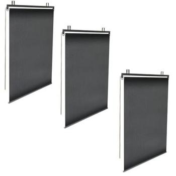 Stores enrouleurs tamisants L.124 x H. 225 cm pour pergola noir