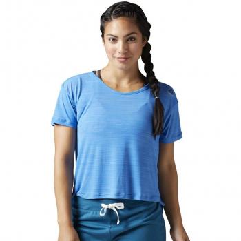 Reebok Wor Activchill Slub Tee, Camiseta Azul para Mujer