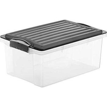 Rotochard Contenitore di Archiviazione Grigio Trasparente 39.5x27.5x18 cm