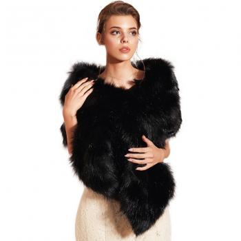 Thickened Faux Fur Women's Evening Shawl