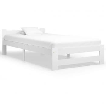 VidaXL Estructura de cama sin colchón madera de pino blanco 100x200 cm