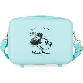Disney Neceser ABS Minnie y Mickey adaptable con capacidad de 9L turquesa y azul