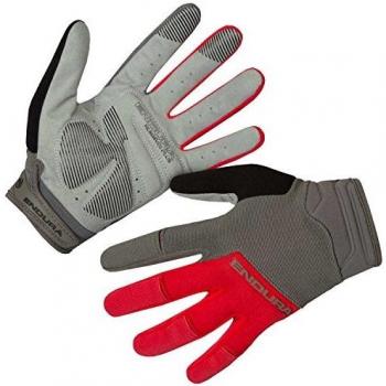 Gants Endura Hummvee Plus II – Longs, Gris-Rouge, XS
