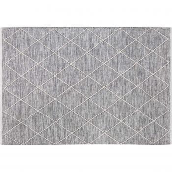 Pflegeleichter Baumwollteppich Grau 140 x 70 x 0,7 cm