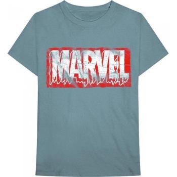 Marvel Comics Unisex T-Shirt in Hellblau mit Tropfenlogo