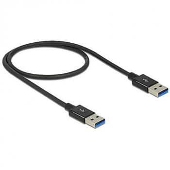 Delock Kabel USB 3.0 10 Gbps USB (AM) USB (AM), 0,5 m Schwarz