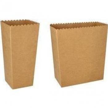 Caja de palomitas de maíz PAPSTAR, 2400ml, marrón, 50 unidades