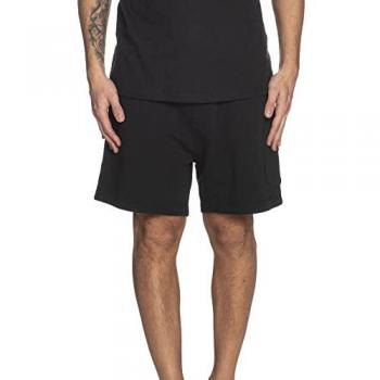 Pantaloni Corti Neri con Badge Tommy Jeans