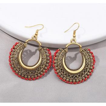 Indian Gold Alloy Dangle Earrings