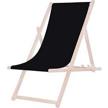 Confortevole Lettino Platinet in Legno Nero con Schienale Reclinabile