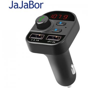 Chargeur de voiture double USB avec transmetteur FM Bluetooth et fonction mains libres