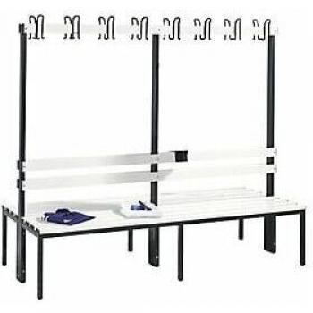 Banc à Patères Double Face en PVC – Lattes Plastiques – L1960