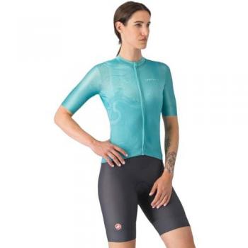 Castelli Damen‑Bibshort Prima 2 DT – XS – Grau/Blau