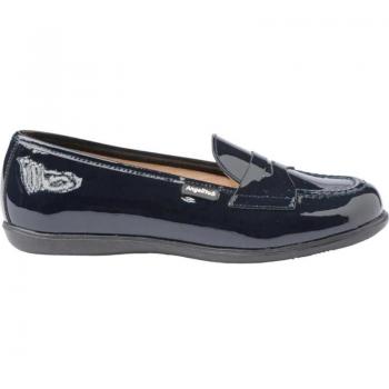 Mocassim de Menina Angelitos 468 Charol Azul