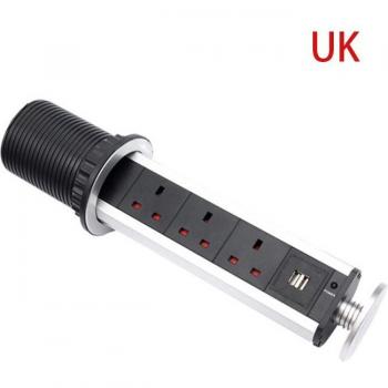 Système Pop-Up Électrique 3 Prises 2 USB pour Bureau