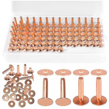 Set de Rivets Cuivre 154 – Sans Bavure, Pour Couture de Cuir