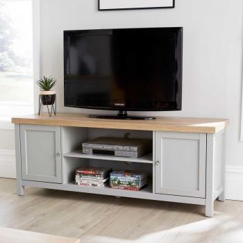 Two Tone Grey TV Stand Unit