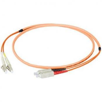 Flaches Duplex Patchkabel LC-SC 50/125µ, OM2, orange, 5m