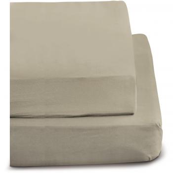 Irisette‑Violett-Feinbiber-Spannbettlaken – Caillou 100 × 200 cm