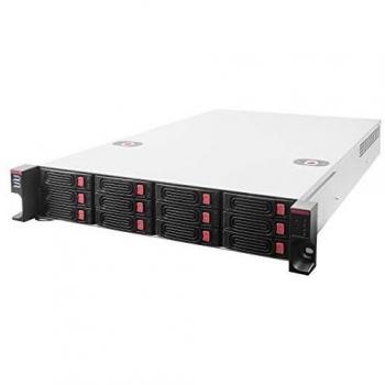 Cabinet de rangement en rack avec 2U et 12 baies 2,5/3,5 pour disques durs/SSD