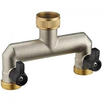 Conector Doble Salida Macho 3/4 con Mangueras AroZ – Ideal para Jardín y Huerto