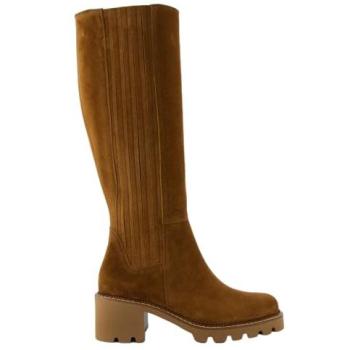 Paul Green Stiefel für Damen – Veloursleder, Farbe Mocca Braun, Gr. 38,5