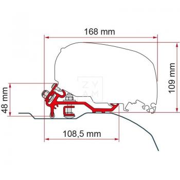 Fiat Ducato H2 Flachadapter Kit – Silber