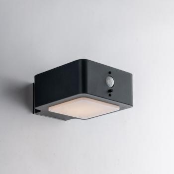 Applique Led Solare Ted Antracite con Sensore di Movimento 5,5W 4000K Naturale