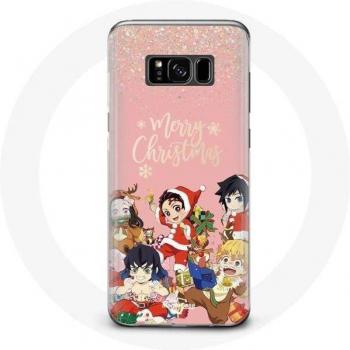 Samsung Galaxy S8 Plus Demon Slayer kerst poster hoesje Anime Manga