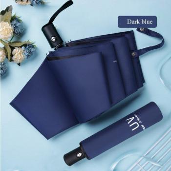 Parapluie automatique luxe femme noir pliant anti-UV coupe-vent 8K