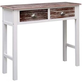 Console Table Grey 90x30x77 cm vidaXL Wood