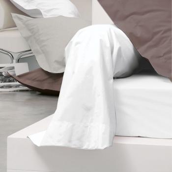 Couverture de traversin unicolore 185 × 43 cm, percale primo, blanc