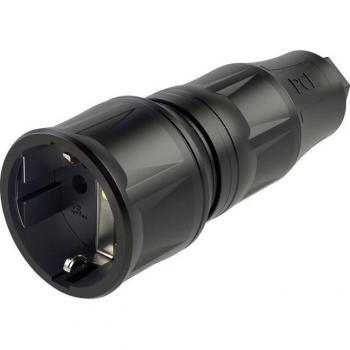 Presa PCE 25730‑SSC in PVC nero, 250 V, protezione IP20