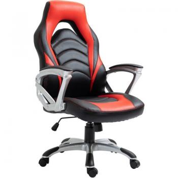 Console Gaming Seat BUR10607 – Nero & Rosso in Tessuto Sintetico
