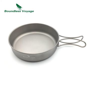 Ultralight Titanium Cooking Pan for Camping