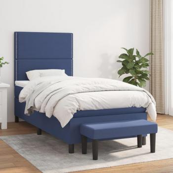 VidaXL Komfortbett mit Matratze Blau 100x200 cm