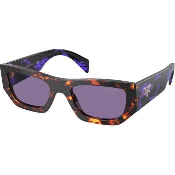 Prada, Havana/Violet Sunglasses, Multicolor Unisex, Size: 53 MM