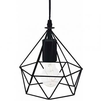Sospensione a filo Ida in metallo nero D19cm Atmosphera Créateur D'intérieur